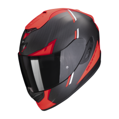 Motorcycle helmet SCORPION EXO-1400 EVO CARBON AIR KENDAL matt black/red