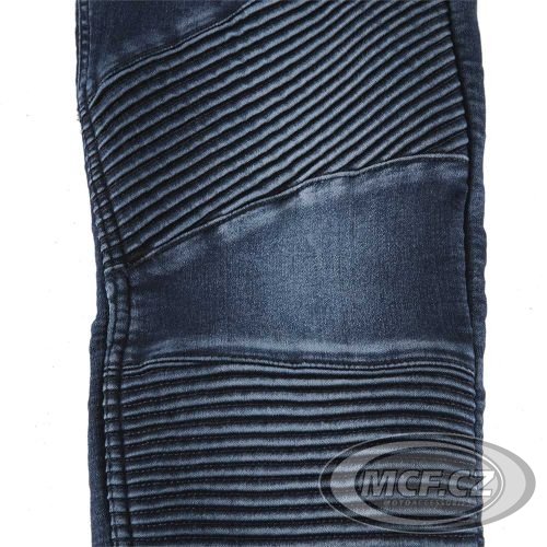 Dámské kevlarové moto kalhoty OVERLAP STRADALE WAXED JEANS tmavě modré
