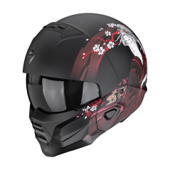 Motorcycle helmet SCORPION EXO-COMBAT II DEMURE matt black/red