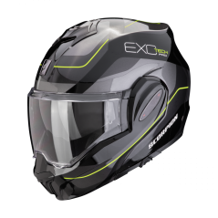 Motorcycle helmet SCORPION EXO-TECH EVO PRO COMMUTA black/silver/neon yellow