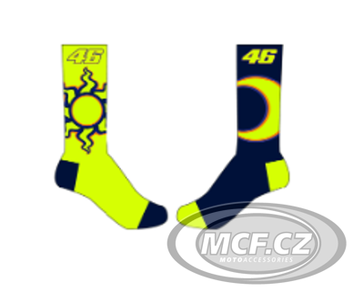 Ponožky VR46 žluto/tmavě modré 566203