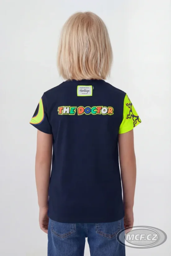 Dětské triko VR46 Luna Heritage tmavě modré 564802