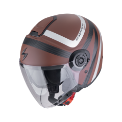 Motorcycle helmet SCORPION EXO-CITY II RIVA matte brown/silver