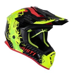 Moto přilba JUST1 J38 MASK neonově žluto/červeno/černá
