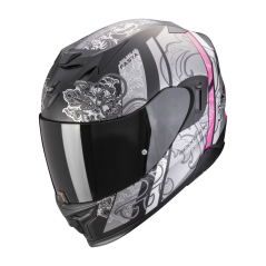 Motorcycle helmet SCORPION EXO-520 EVO AIR FASTA matt black/silver/pink