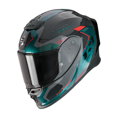 Moto přilba SCORPION EXO-R1 EVO CARBON AIR PROPEL černo/zelená