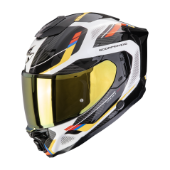Motorcycle helmet SCORPION EXO-1500 AIR SLEEK white/blue/yellow