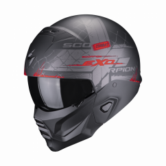 Moto helmet SCORPION EXO-COMBAT II XENON matt black/red