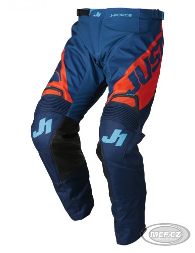 Moto kalhoty JUST1 J-FORCE VERTIGO modro/oranžové