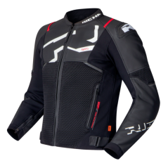 Motorcycle leather jacket RICHA STRADALE EVO black/white leather