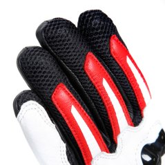 Moto gloves DAINESE MIG 3 UNISEG black/white/lava red