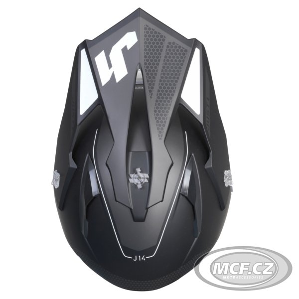 Moto přilba JUST1 J14-F ELITE matná černo/bílá