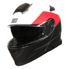 Moto přilba ORIGINE DELTA BASIC VIRGIN matná červeno/bílo/černá