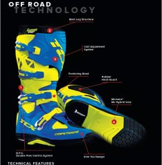 Moto boots TCX COMP EVO 2 MICHELIN blue/fluo yellow