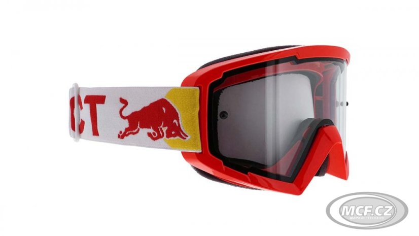 Motokrosové brýle RED BULL SPECT MX WHIP červené s čirým sklem 008