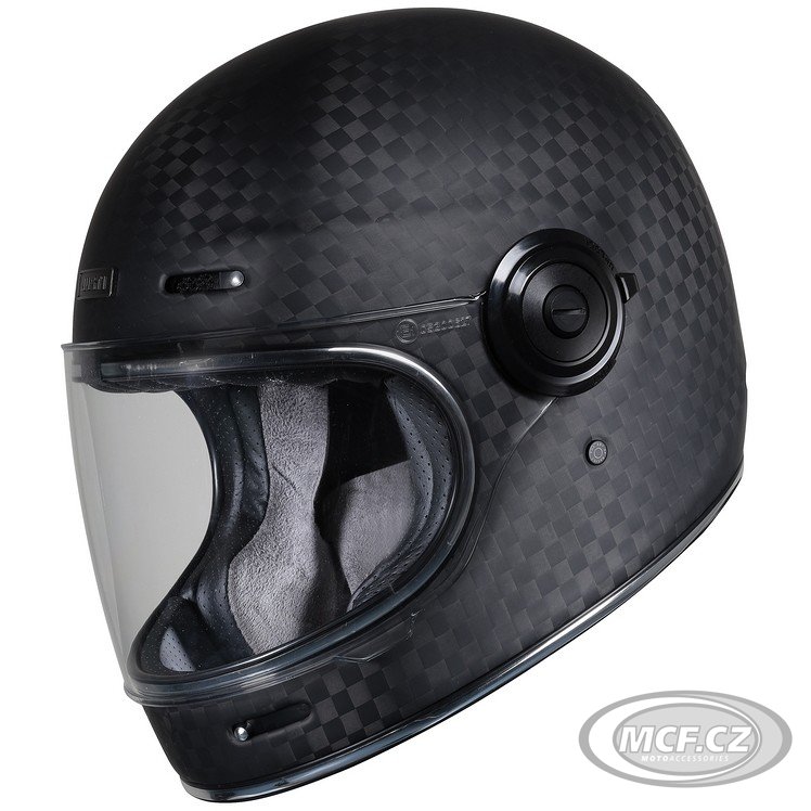 Moto přilba JUST1 J-CULT CARBON solid černá matná