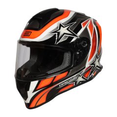 Dětská helma na moto ORIGINE DINAMO KIDS STARS REVOLUTION neonově oranžovo/černá