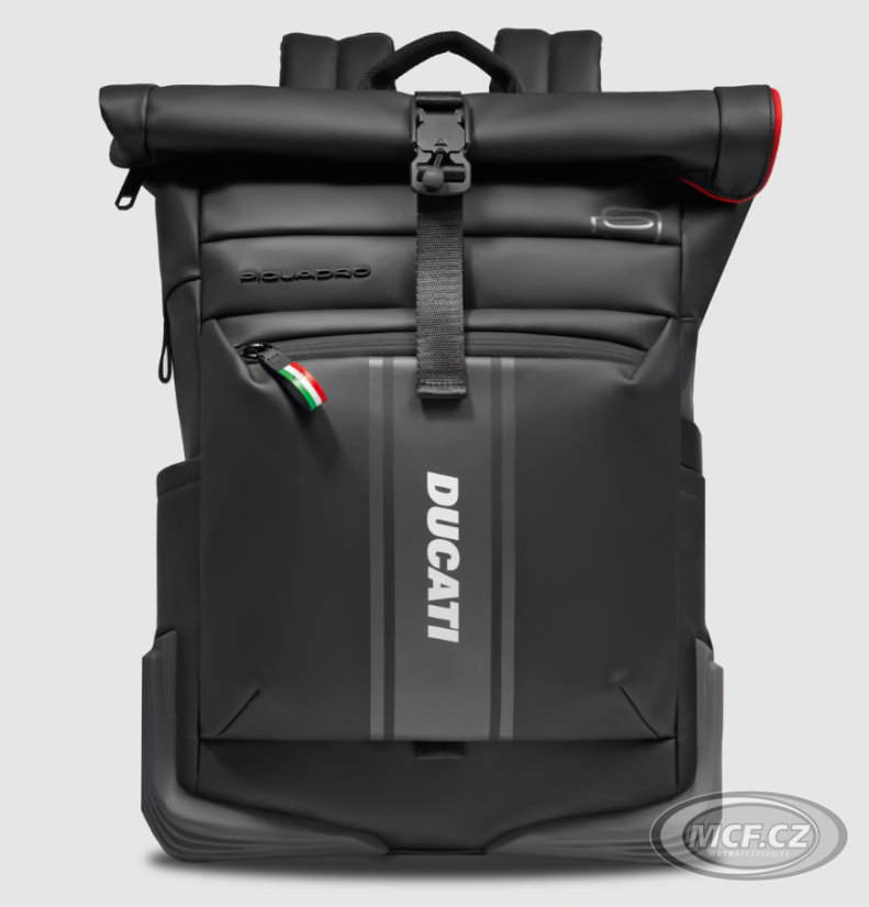 Batoh DUCATI D-PIQUADRO ROLL černý 987801900 Batoh DUCATI D-PIQUADRO ROLL černý 987801900