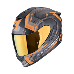 Motorcycle helmet SCORPION EXO-1400 EVO II AIR LINART matte black/orange