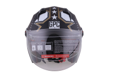 Moto přilba GPC HELMETS Marseille City matná černo/hnědo/bílo/zlatá