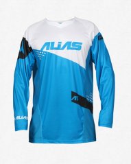 Motokrosový dres ALIAS MX A1 STANDARD neonově modro/bílý 2162-370