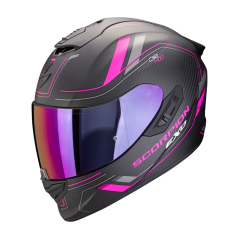 Moto přilba SCORPION EXO-1400 EVO II CARBON AIR MIRAGE matná černo/růžová