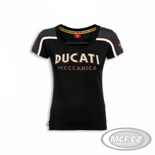 Dámské triko DUCATI MECCANICA černé 98769349