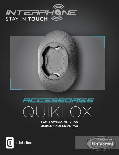 Adhezivní základna Interphone SMQUIKLOXPAD pro držáky QUIKLOX, černá