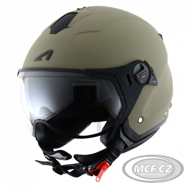Moto přilba ASTONE MINIJET S SPORT army matná