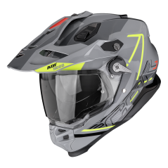Moto přilba SCORPION ADF-9000 AIR SUMMIT stříbrno/fluo žlutá
