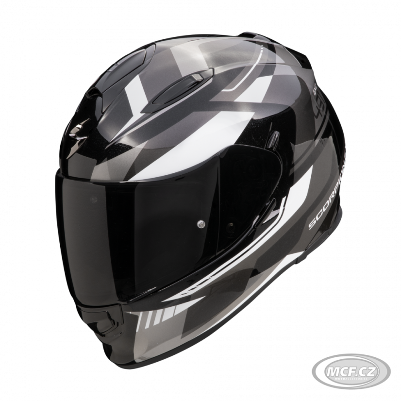 Moto přilba SCORPION EXO-491 ABILIS černo/stříbrno/bílá