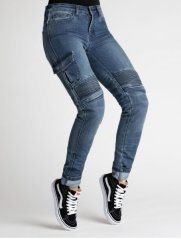 Dámské moto kalhoty BROGER OHIO jeans washed blue