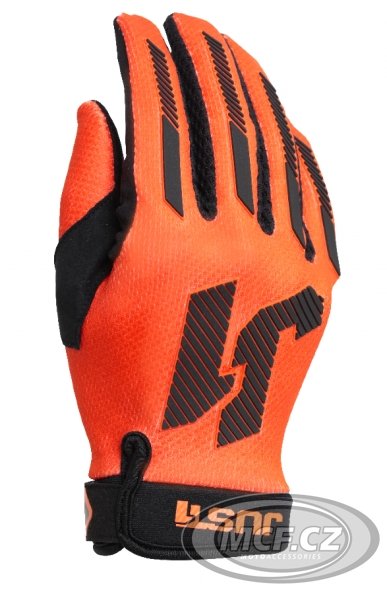 Dětské moto rukavice JUST1 J-FORCE X  neonově oranžové