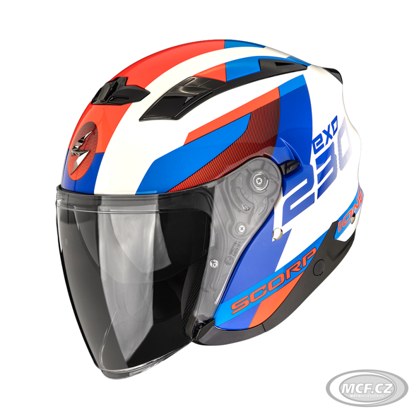 Moto přilba SCORPION EXO-230 COMICS bílo/modro/červená