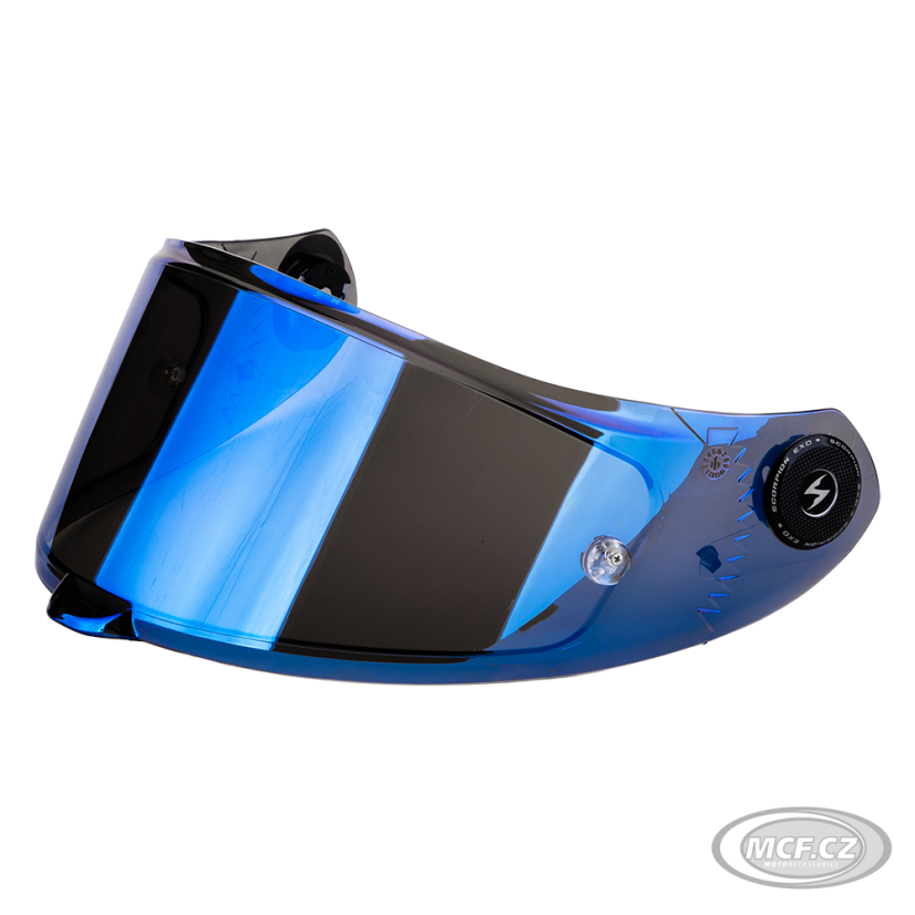 Plexi SCORPION EXO-RACE AIR zrcadlové modré KDS-F-04