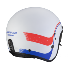 Moto přilba SCORPION BELFAST EVO SOUL matná bílo/modro/červená