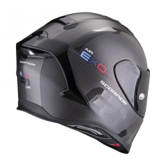 Moto přilba SCORPION EXO-R1 EVO CARBON AIR MG matná černo/tmavě stříbrná