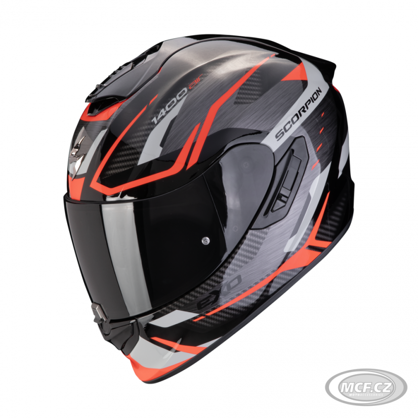 Moto přilba SCORPION EXO-1400 EVO II AIR ACCORD šedo/červená