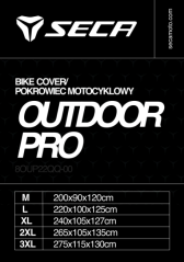 Plachta na motorku SECA OUTDOOR PRO černá