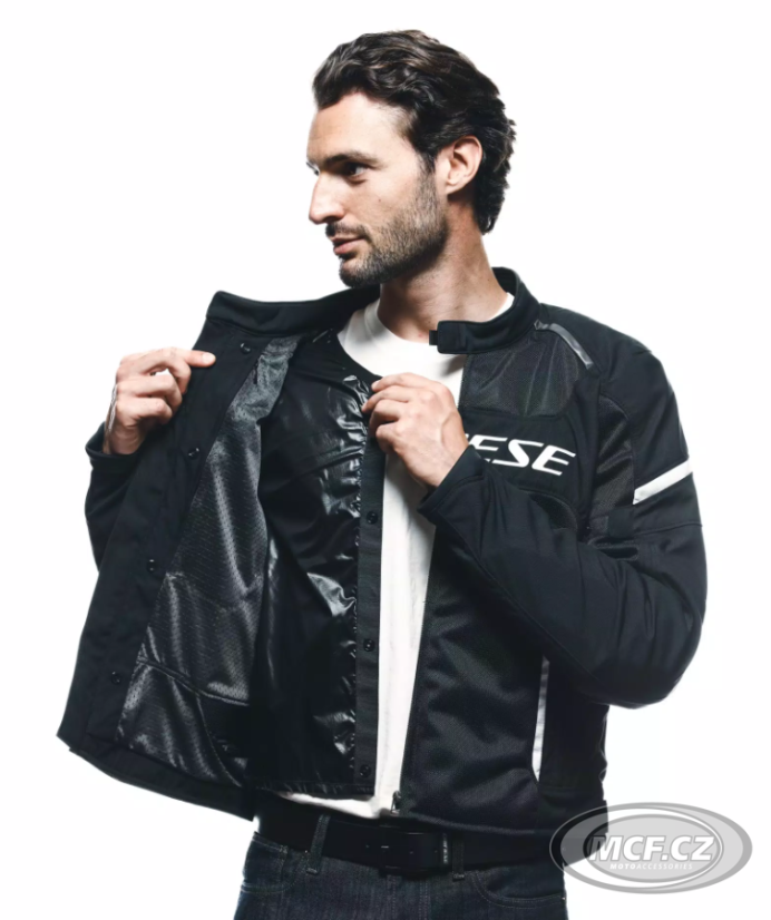 Moto bunda DAINESE AIR FRAME 3 TEX černo/bílá