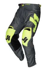 Moto kalhoty JUST1 J-FORCE TERRA tmavě šedo/neonově žluté