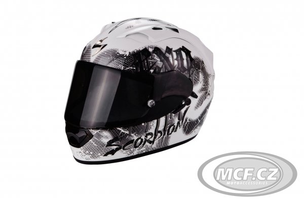 Moto přilba SCORPION EXO-1200 AIR TENEBRIS pearl bílo/stříbrná
