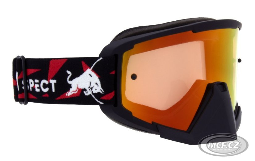 Motokrosové brýle RED BULL SPECT WHIP 014 černé s červeno/žlutým sklem