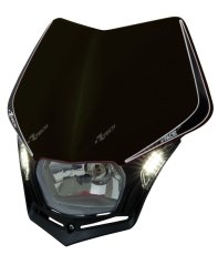 Maska na moto RACETECH V-FACE LED černá