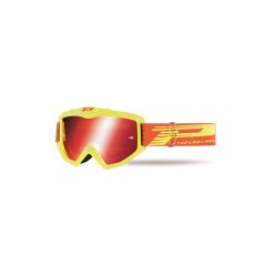 Motokrosové brýle PROGRIP žluté se zrcadlovým sklem PG3201-FL164