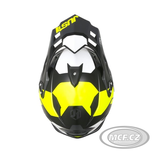 Moto přilba JUST1 J34 PRO TOUR matná neonově žluto/černá