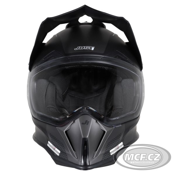 Moto přilba JUST1 J14-F ELITE matná černo/bílá