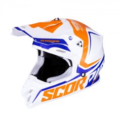 Moto přilba SCORPION VX-16 AIR ERNEE bílo/oranžovo/modrá