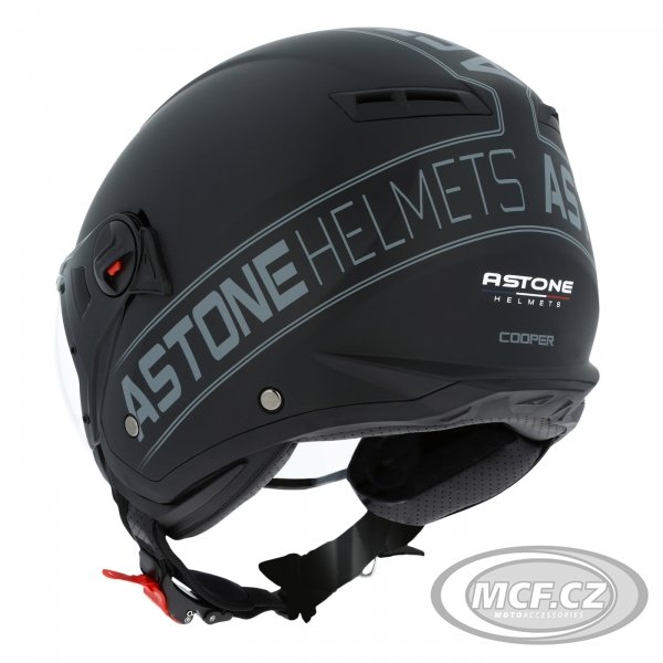 Moto přilba ASTONE MINIJET S SPORT COOPER černo/šedá