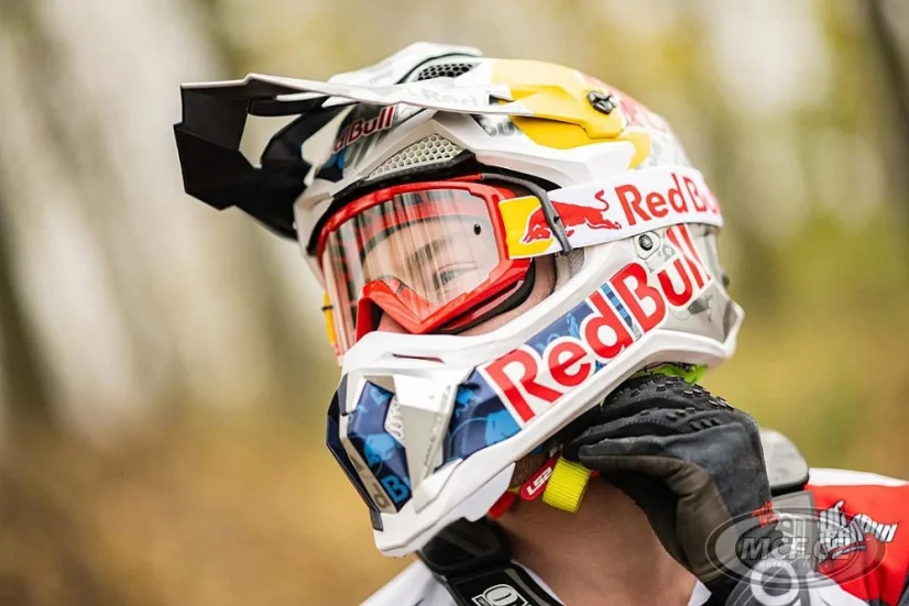 Motokrosové brýle RED BULL STRIVE 015 oranžové s čirým sklem